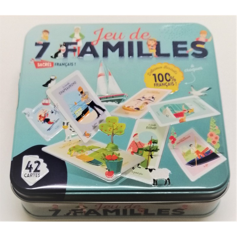 Boite de Galettes pur beurre "Jeu de 7 Familles" 